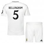 Günstige Fußballtrikots Real Madrid Bellingham 5 Kinder Heimtrikot 2024-25 Kurzarm